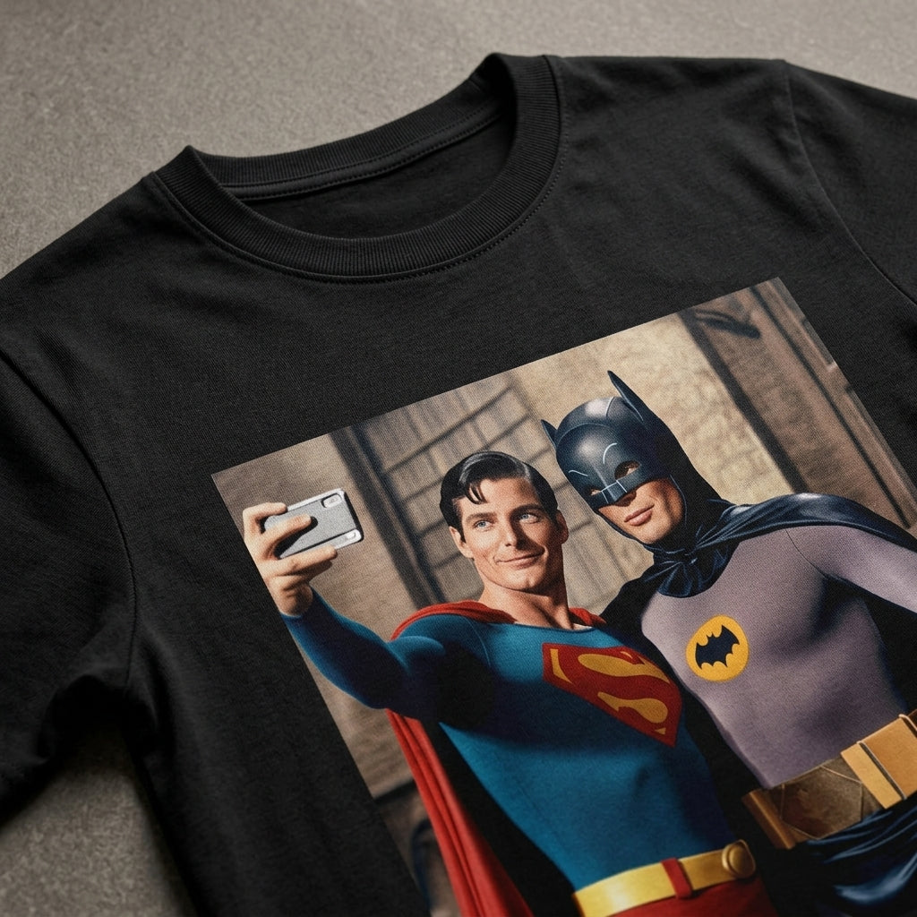 Retro Superhero Selfie - T shirt