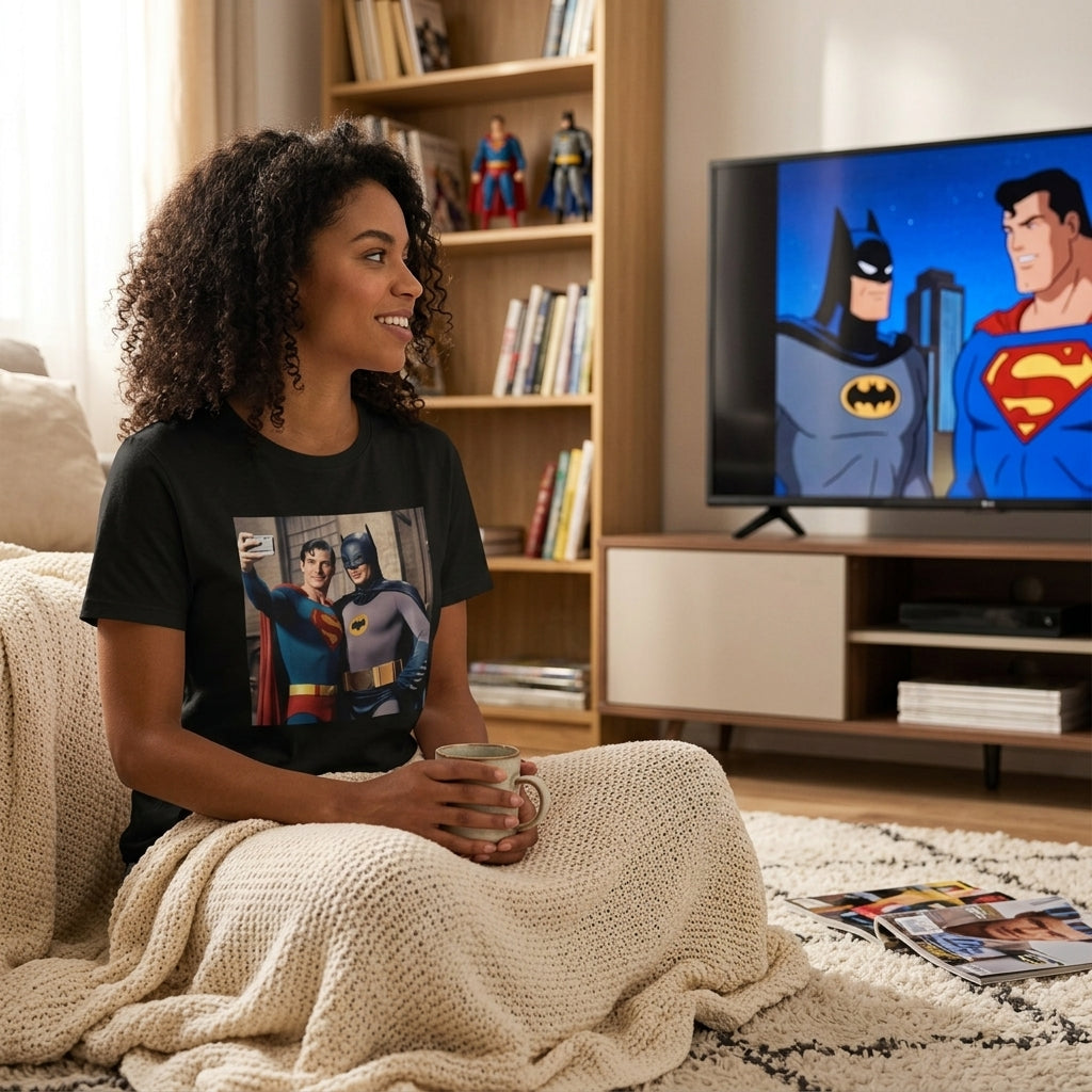 Retro Superhero Selfie - T shirt
