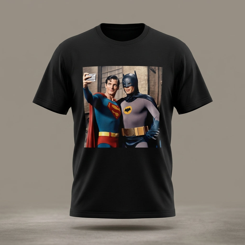 Retro Superhero Selfie - T shirt