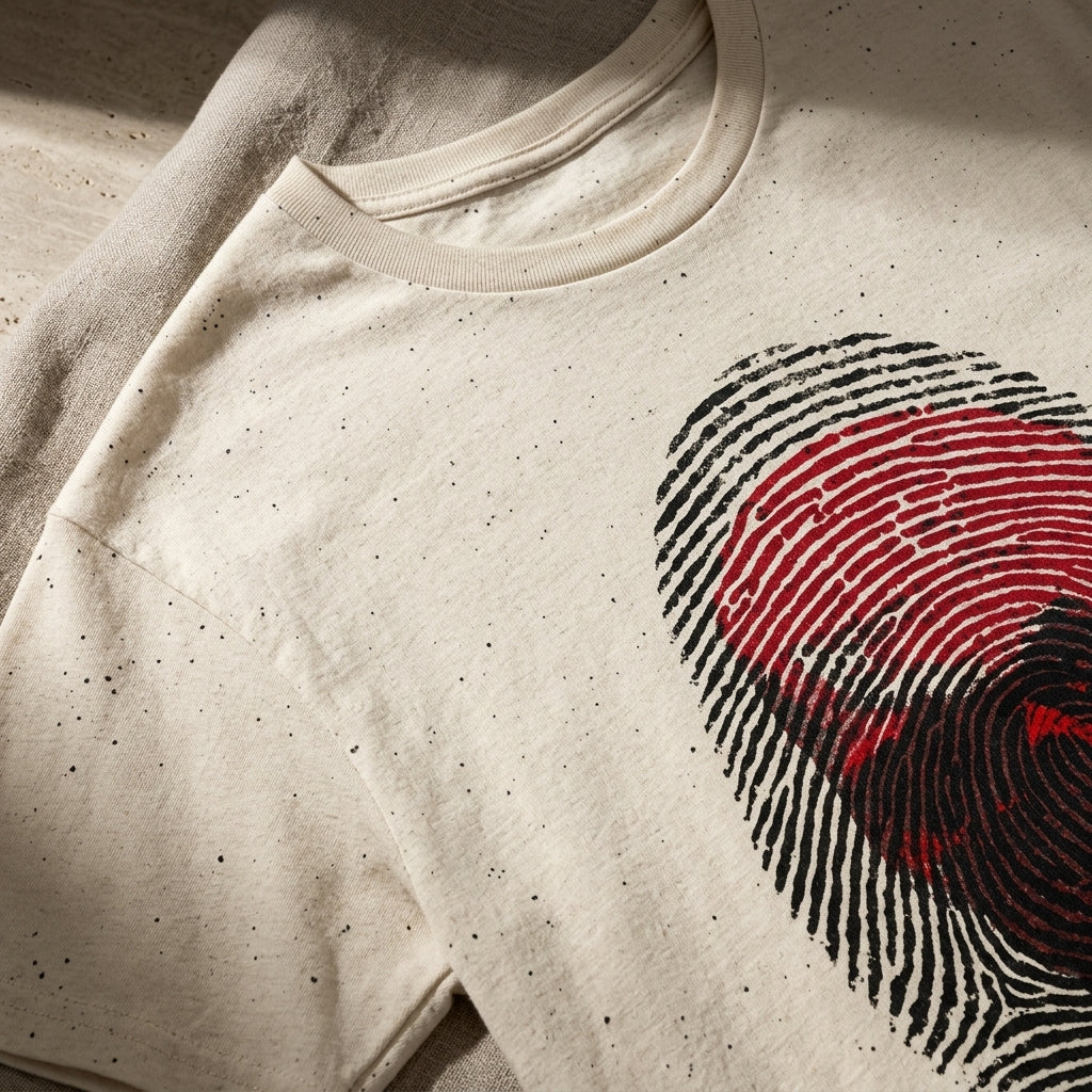 Skull Fingerprint T-Shirt – Dark Art Graphic Tee