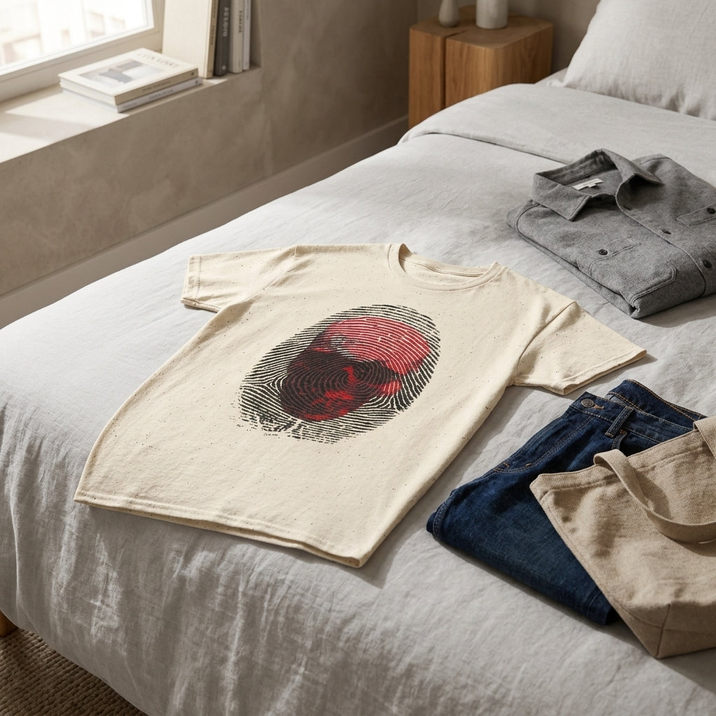 Skull Fingerprint T-Shirt – Dark Art Graphic Tee