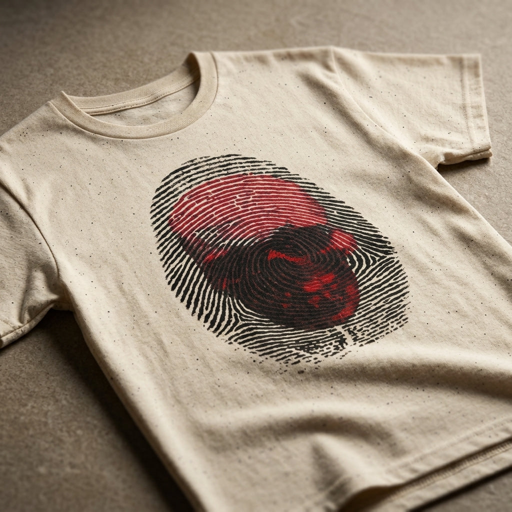 Skull Fingerprint T-Shirt – Dark Art Graphic Tee