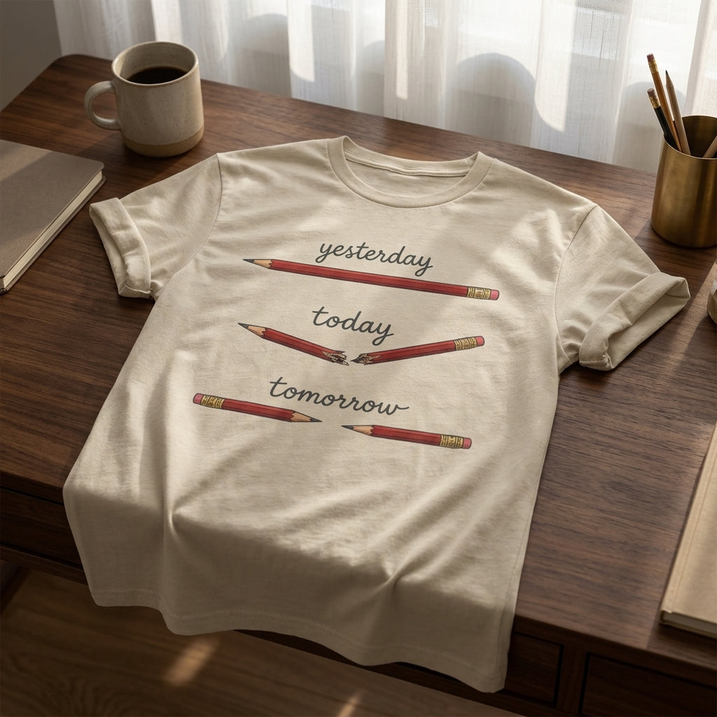 "yesterday, today, tomorrow" — Tshirt