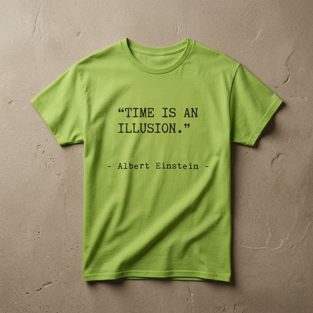 “Time Is an Illusion.” Albert Einstein — T Shirt