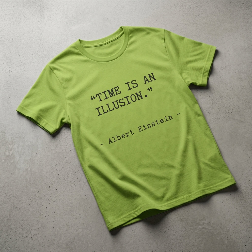 “Time Is an Illusion.” Albert Einstein — T Shirt