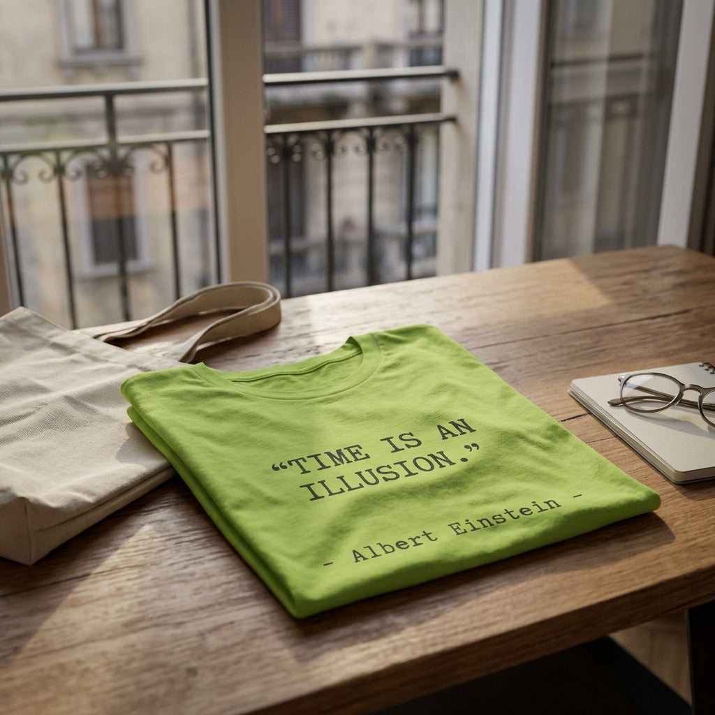 “Time Is an Illusion.” Albert Einstein — T Shirt