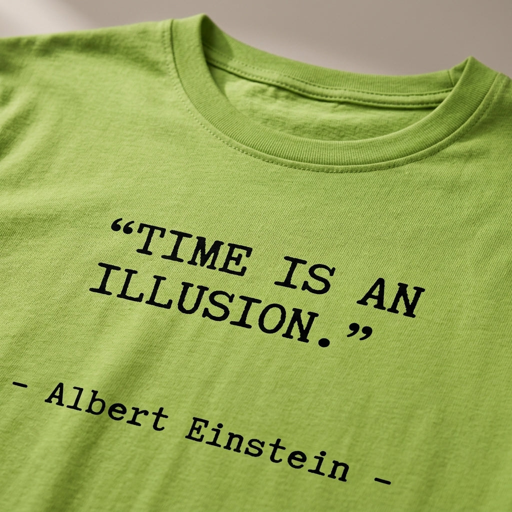 “Time Is an Illusion.” Albert Einstein — T Shirt