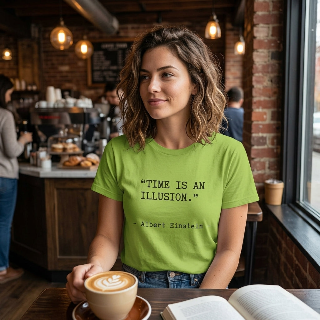 “Time Is an Illusion.” Albert Einstein — T Shirt