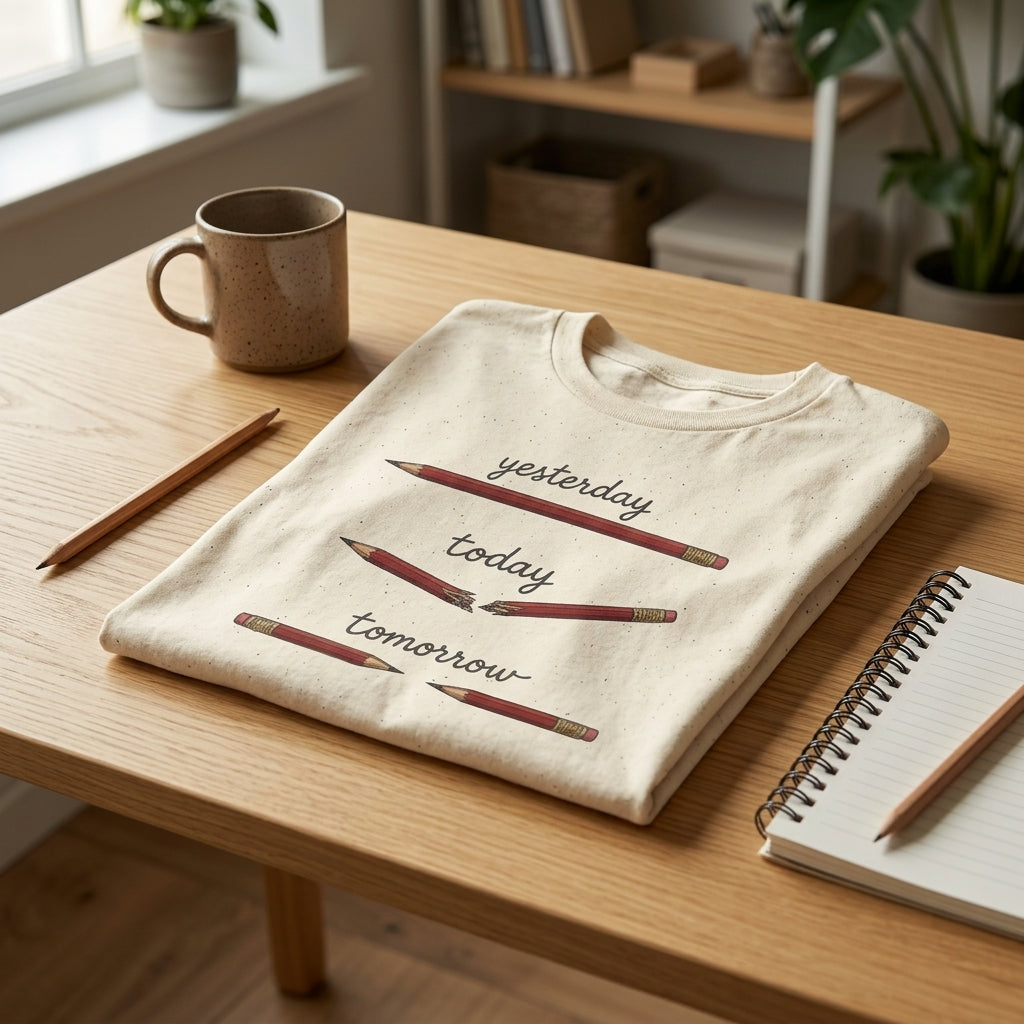 "yesterday, today, tomorrow" — Tshirt