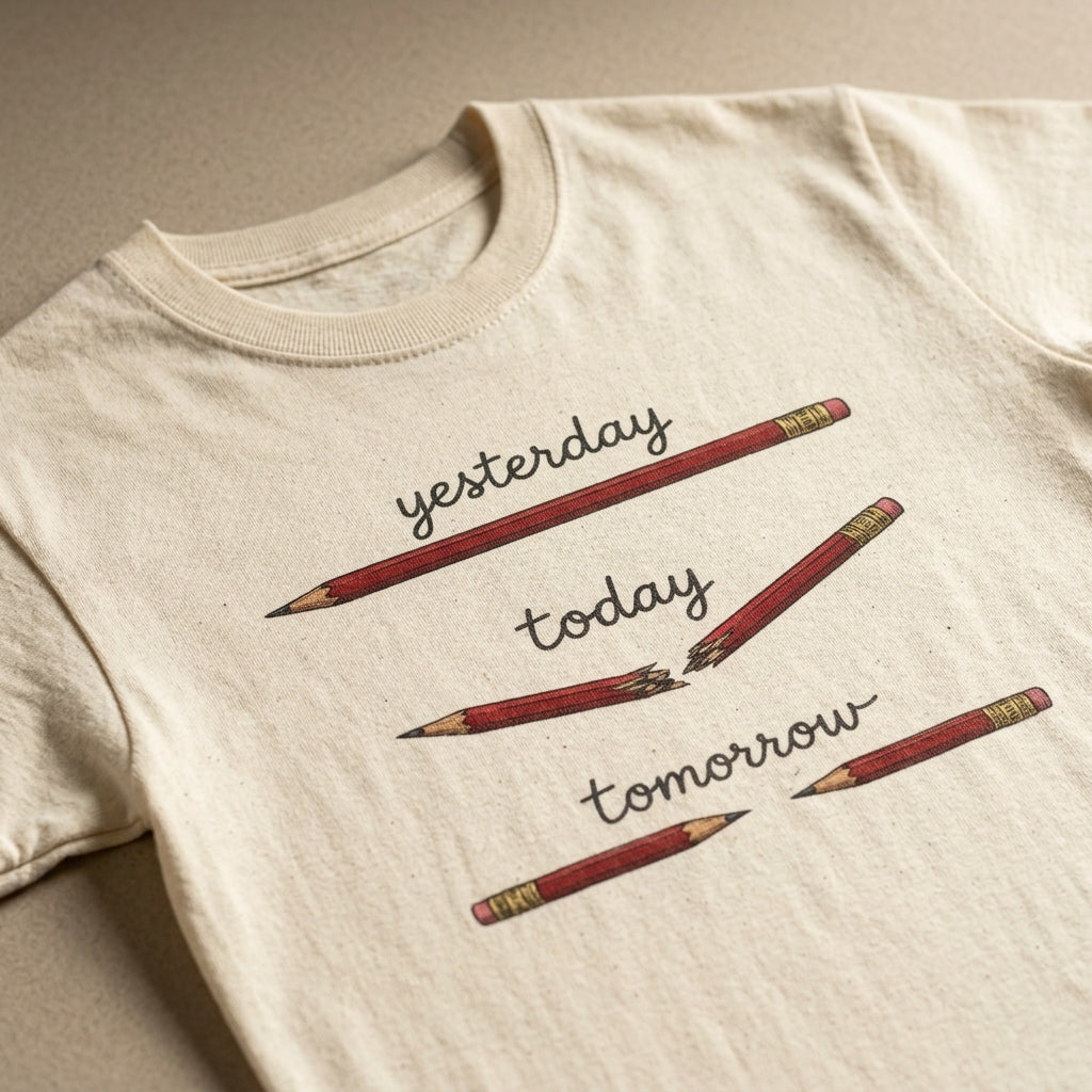 "yesterday, today, tomorrow" — Tshirt