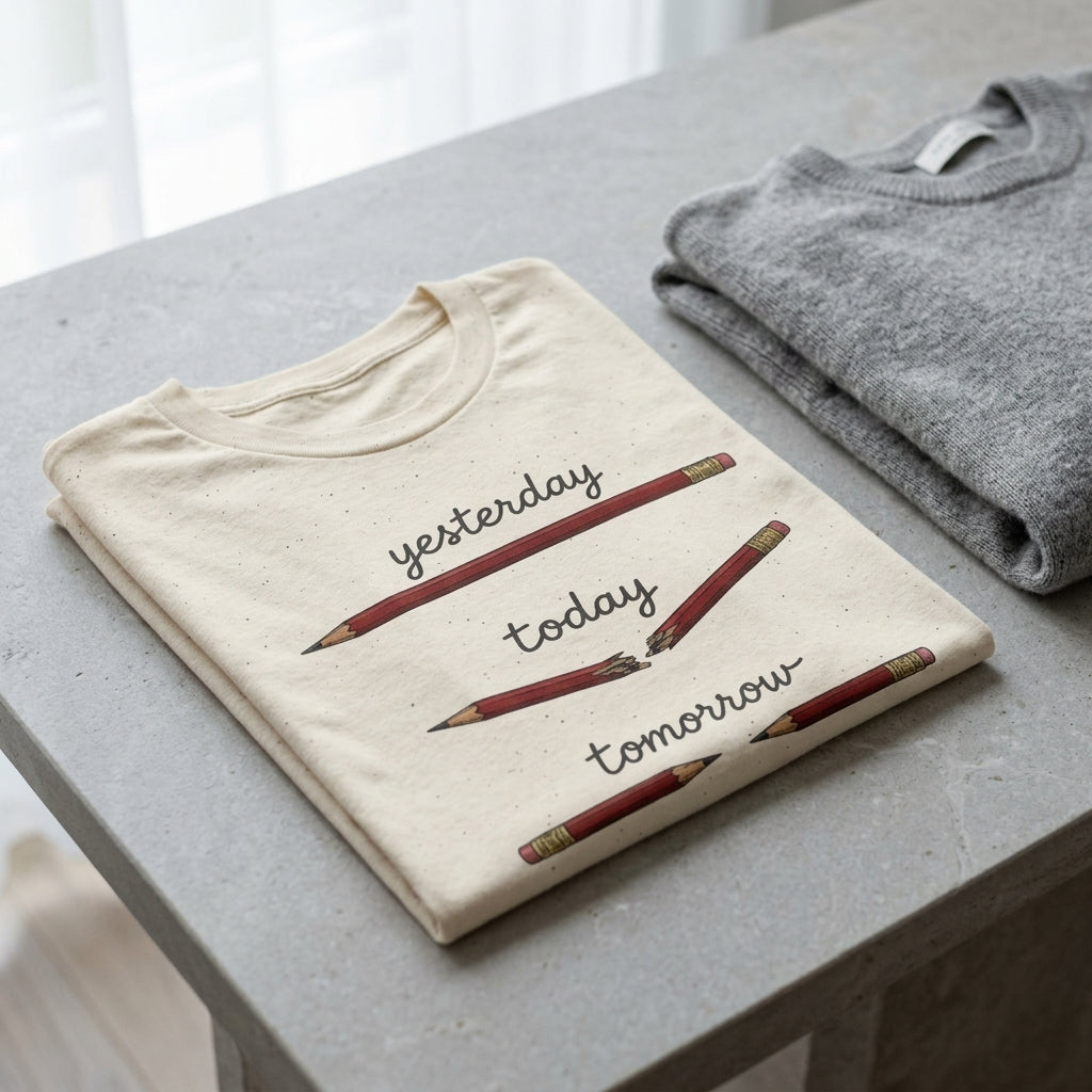 "yesterday, today, tomorrow" — Tshirt
