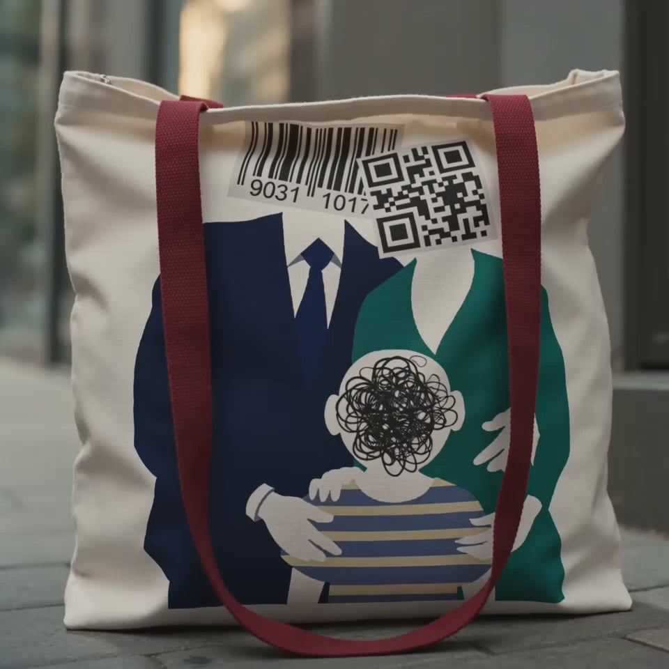 Barcode Family Portrait Tote Bag