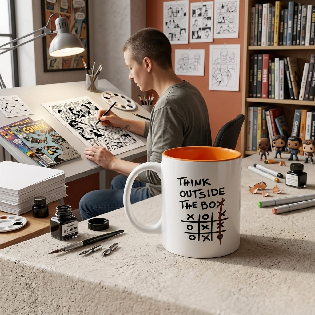 Think Outside the Box Coffee Mug – Motivational Ceramic Mug
